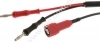 7060-MI-50-100-RT Kabel koncentryczny 1,0m, wtyk BNC+ 2x wtyk prosty 4mm, czerwony, ELECTRO-PJP, 7060MI50100RT